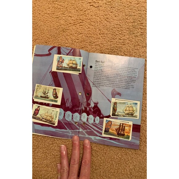 1974 Travel Through the Ages Stamp Album - Picture 3 of 7